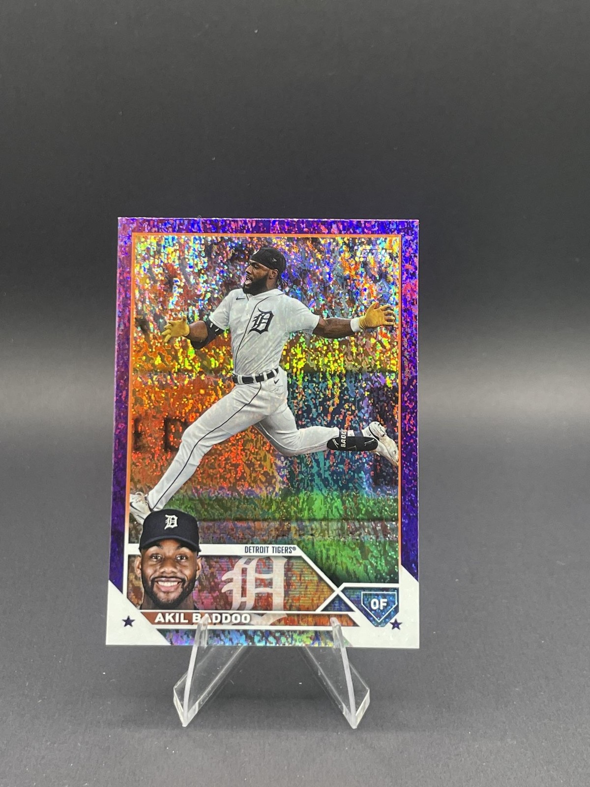 2023 Topps #556 Akil Baddoo Purple Foilboard #/799 Tigers