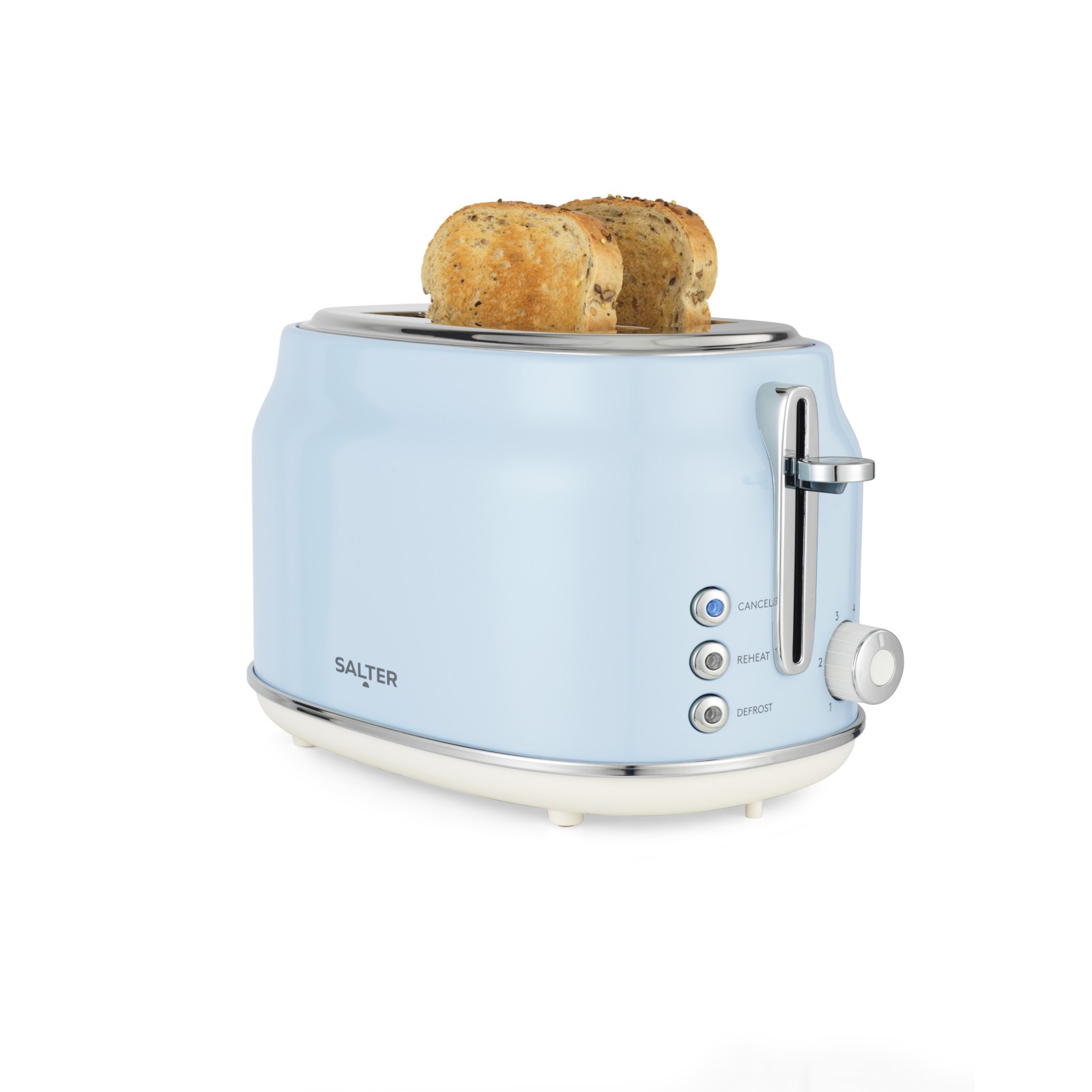 Salter Retro Blue 2-Slice Toaster - Wide Slots