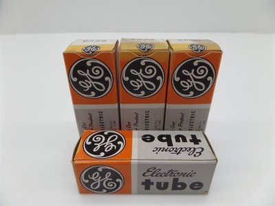 Lot Of 4 General Electric 6AS5 Electron Tubes