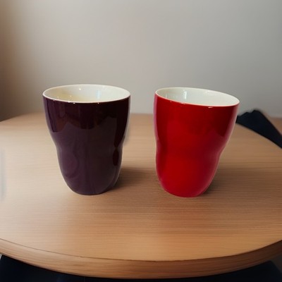 Starbucks by Aida Double Wall Set of Two Coffee Mugs Tumbler 2008 8oz No Handle