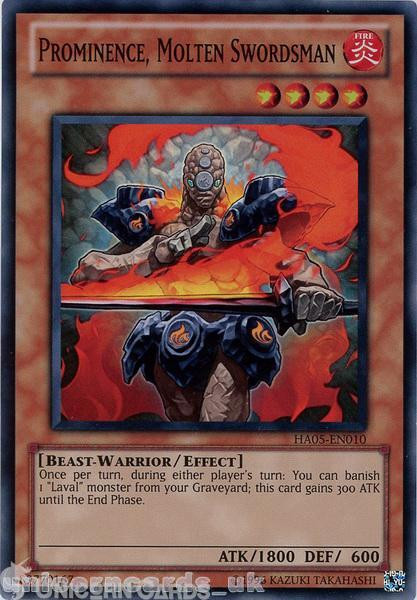 HA05-EN010 Prominence, Molten Swordsman Super Rare UNL Edition Mint YuGiOh Card