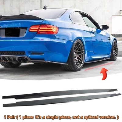 Fit For BMW 3 Series M3 E90 E92 E93 Gloss Black Side Skirt Extension 05-11 07-13