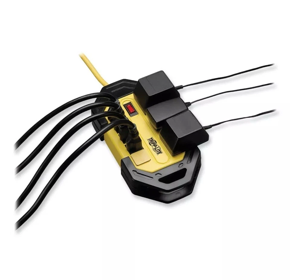 Tripp Lite TLM815NS 8-Outlet Safety Power Strip w/ 15' Cord - Yellow/Black New - Image 3 of 4