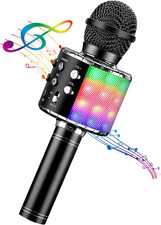 Microfono Inalambrico Karaoke 4 En 1 LED Portatil Ninos Regalo Juguete Adultos