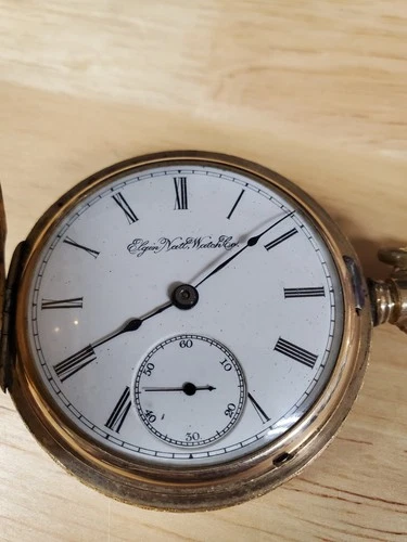 1880 Elgin Antique POSSIBLE Gold Filled hunting pocket Watch