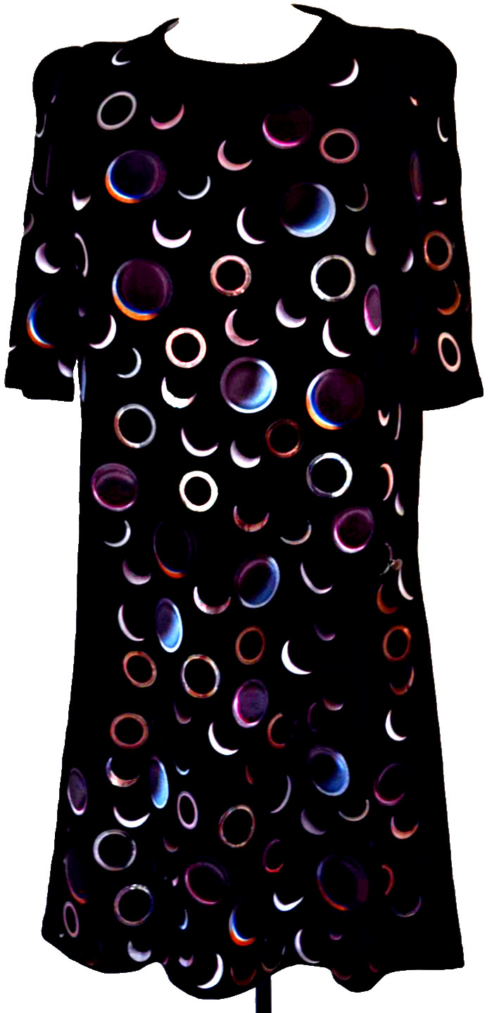 CHANEL BLACK SHORT SLEEVES CASHMERE CREW NECK DRESS SZ 44  # P43319k04446 thumbnail 3