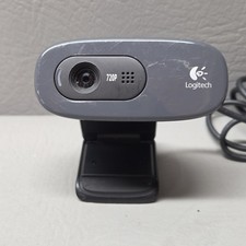 Logitech C270 HD 720p USB Webcam Built In Microphone Clip Mount Tested Working