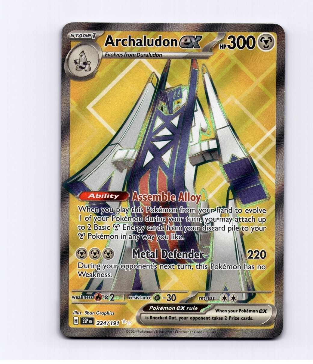 Archaludon ex 224/191 SV08: Surging Sparks Pokemon TCG NM
