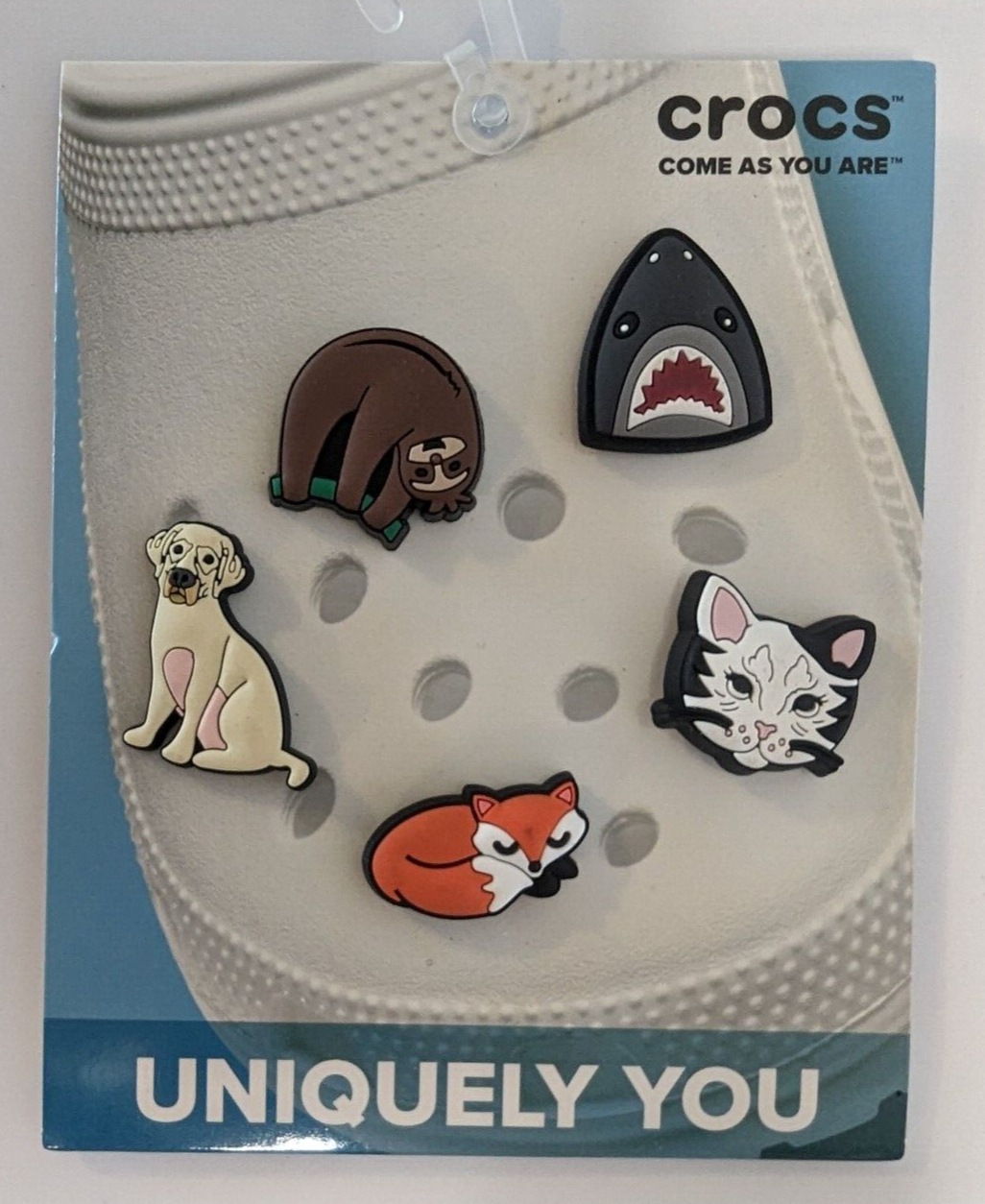 Crocs Jibbitz Charms Animal Love 5Pack NEW Shark Dog Cat Fox Sloth eBay