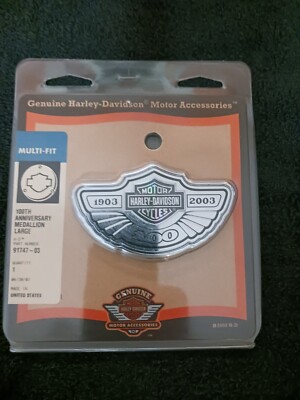 HARLEY 100TH 2003 LARGE MEDALLION PART# 91747-03 NEW IN PACKAGE NEVER OPENED