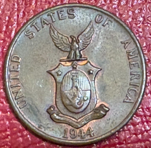 HIGH GRADE AU/UNC 1944 S US / PHILIPPINES ONE CENTAVO COIN-MAR260
