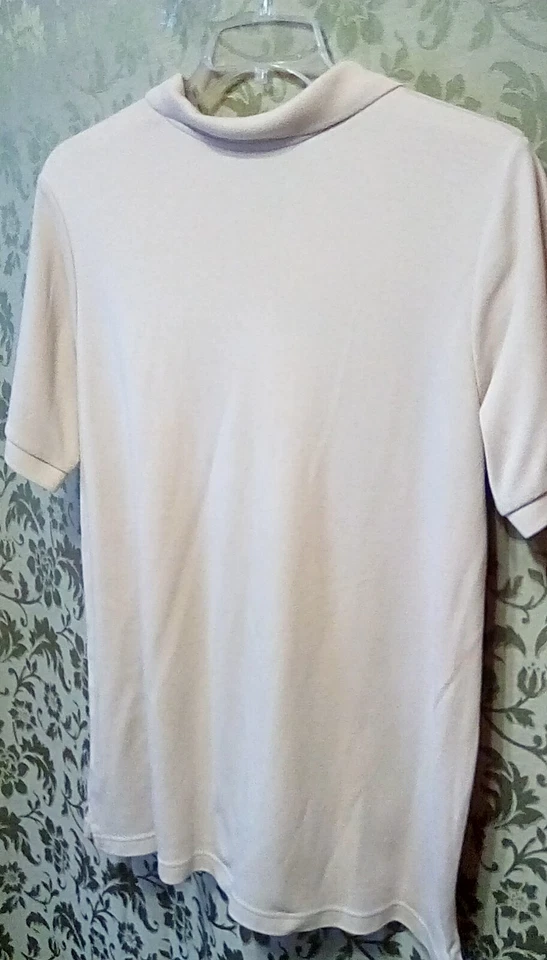 Mujer LBW Tejido Talla Grande L Beige Color 4 Botones Polo Foto 2 de 4