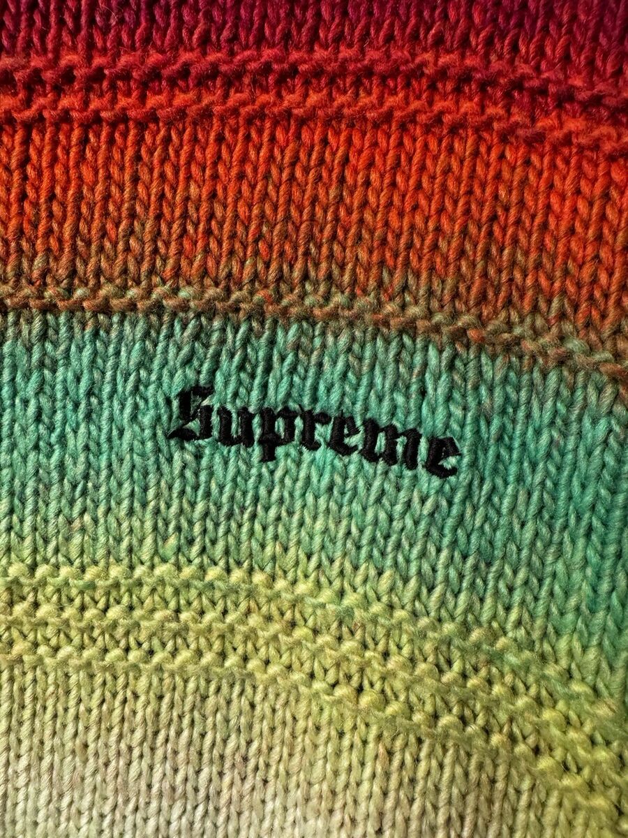 Supreme Gradient Stripe Sweater | eBay Supreme Gradient Stripe Sweater | eBay