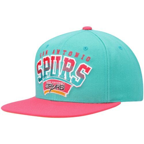 Mitchell & Ness San Antonio Spurs Paintbrush Adjustable Snapback Hat – Tim Duncan Era, Teal, NBA Licensed - View #5