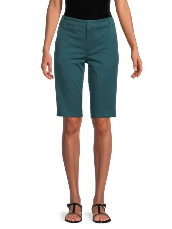 Bermudas de algodón con bolsillo para monedas de vals azul oscuro Vince para mujer talla 2-$175