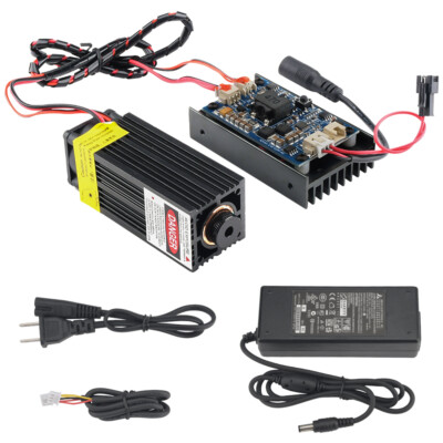 5W Laser Head Engraving Module w/ TTL 450nm Blu-ray Wood Marking Cutting Tool