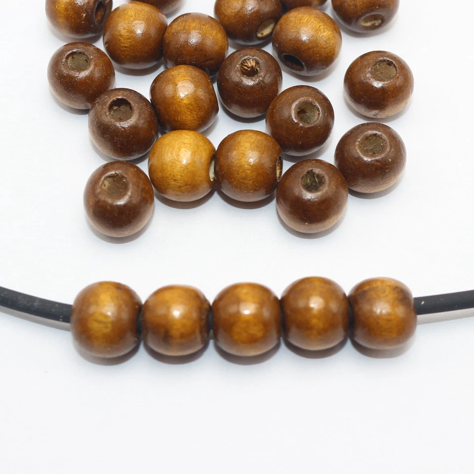 100pcs 12mm(1/2") Round Wood Beads~Wooden Beads Jewelry making Color Choice - image 2 of 4