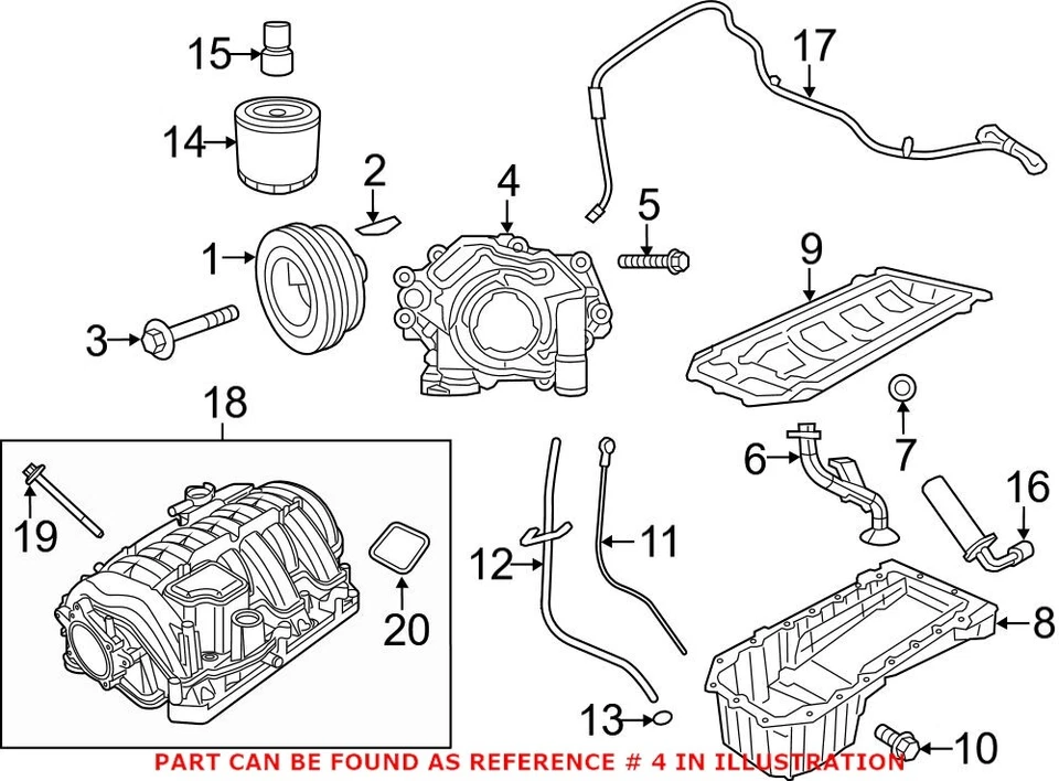 Genuine OEM Mopar Engine Oil Pump For Chrysler 300 Dodge Jeep Ram 1500 2500 3500 - Image 2 of 3