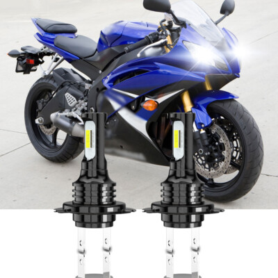 For Yamaha YZF R6 2007-2014 -2x H7 LED Headlight Lamp Bulbs Kit 6000K Cool White