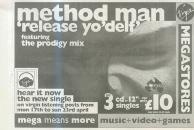 ANEW5 ADVERT 7X11 METHOD MAN : RELEASE YO'DELF FT THE PRODIGY MIX