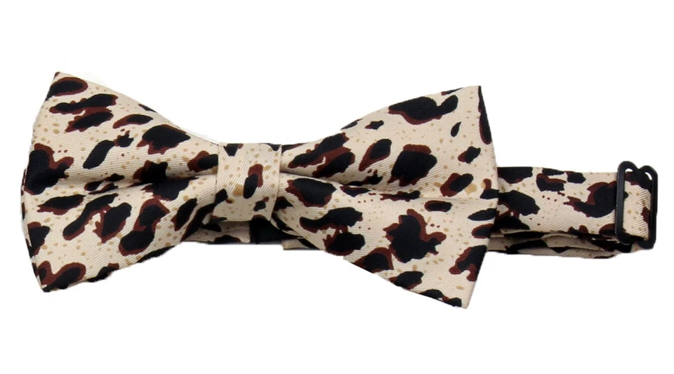 Conjunto de pañuelos de pajarita con estampado animal de leopardo para hombre formales fiestas bodas Foto 4 de 4