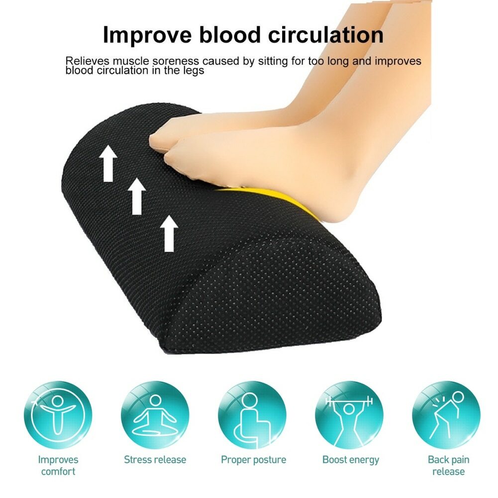 Portable Ergonomic Footrest Under Desk Office Hip Knee & Lumber pain Foot Rest eBay