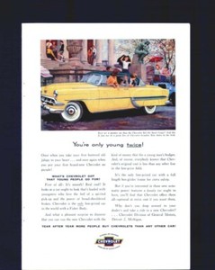 1954 CHEVROLET SPORT COUPE Original Vintage Auto Promo Ad
