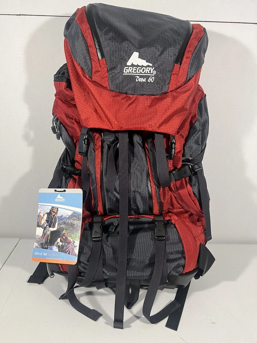Gregory DEVA 60 Hiking Backpack Womens Sz Medium Pack RED GRAY Internal Frame