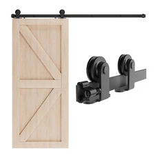 4-20FT Sliding Barn Door Hardware Kit U-Shape Horseshoe for Single/Double/Bypass