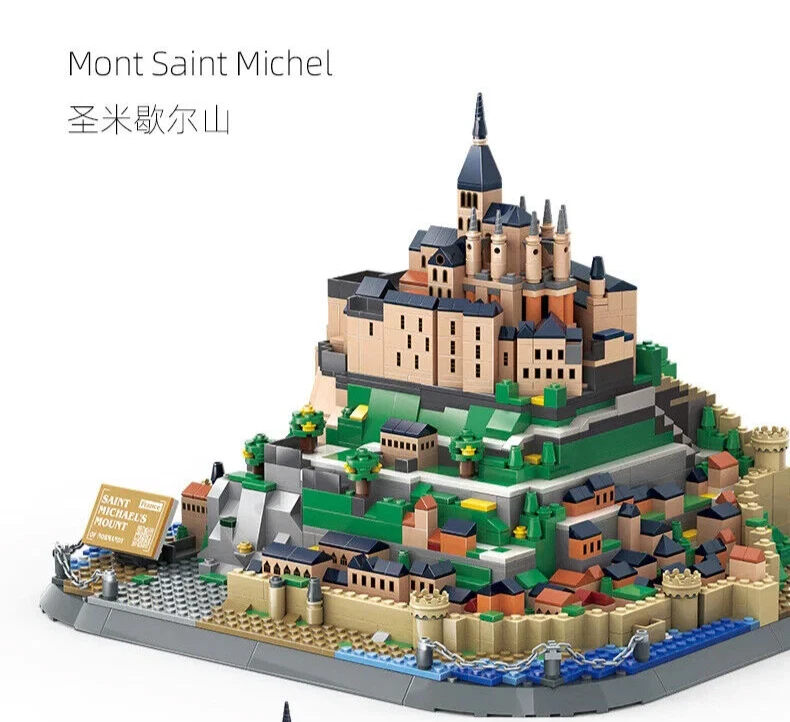 WANGE 6233 France Saint Michel's Mount Building Block Set Kid Toys DIY - Image 2 of 4