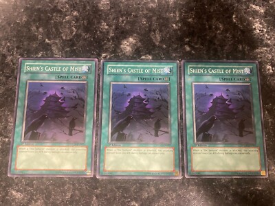 3X Shien's Castle of Mist STON-EN047 - Yugioh Yu Gi Oh! 3 Playset 1st Edition