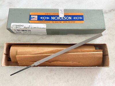 NICHOLSON #40242 6'' Pillar Extra X Narrow 00 Cut XF Hand File, Made in USA
