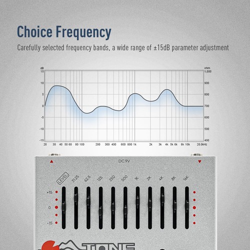 SONICAKE Tone Group 10-Band EQ Gitarre Equalizer Gitarre True Bypass Peddal DE - Bild 6 von 8