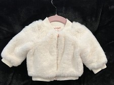 Cat Jack Beige Faux Fur Toddler Bomber Jacket Size 3-6 Months