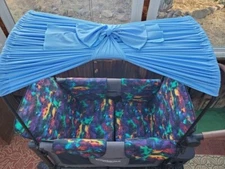 WonderFold W2 Luxe/Elite Set of Seat Covers,Mat Cover and Canopy RAINBOW GALAXY 