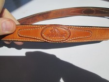 Vintage 1980's Jordache Belt Leegin USA made Leather sz 29 ranger brass buckle