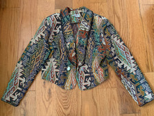 Miller Stockman Western Womens Southwest Open Cardigan Aztec Tapestry Jacket