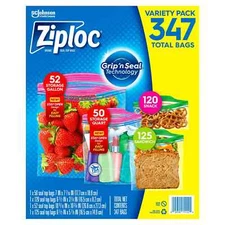 Ziploc Easy Open Bags Variety Pack with New Stay Open Design (347 ct.)