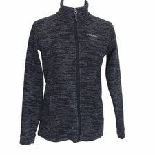 Columbia Boys Zing II Fleece Jacket Blue Gray Printed Full Zip size Large