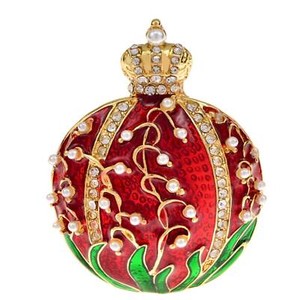 Authentic Pomegranate crown brooch vintage look gold plated broach celebrity queen pin i23