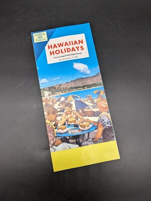 1959 American Express Hawaiian Holidays Travel Brochure Fares Tropical Utopia