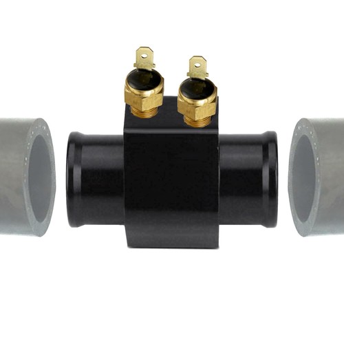 38MM 2-STAGE RADIATOR IN-HOSE ADAPTER DUAL ELECTRIC FANS TEMP-ERATURE SWITCH KIT - Foto 2 di 7