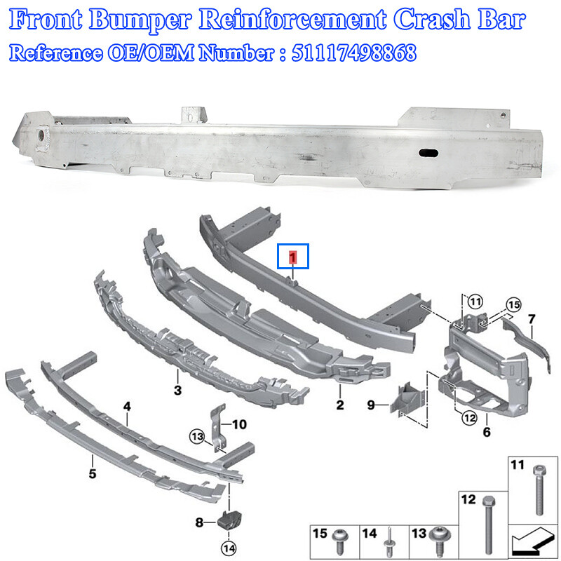 FOR BMW 7 SERIES G11 G12 2019-2022 FACELIFT FRONT BUMPER REINFORCEMENT CRASH BAR
