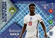 Panini Road to Qatar World Cup Karte 2022 Bukayo Saka Limited Edition XXL