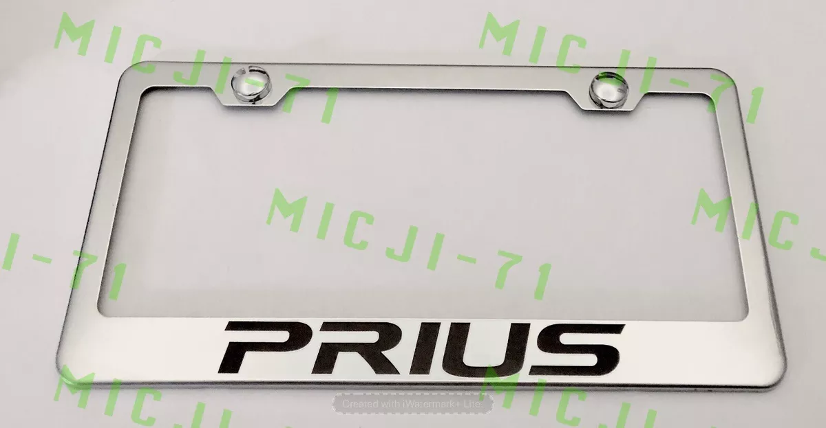 Prius Stainless Steel License Plate Frame Rust Free W Bolt Caps
