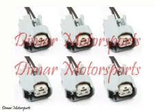 6-EV6 Fuel Injector Connectors Plugs Clips Pigtails Quick Disconnect