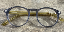 Zenni 127412 Gray Yellow Round Full Rim Eyeglasses Frames 46-17-145-40mm G23