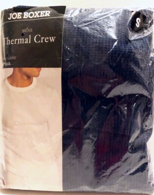 NEW Joe Boxer Size S Mens Thermal Crew Long Sleeve Black