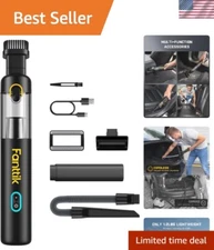 Compact Handheld Vacuum: Fast Charging & 12-min Runtime for On-the-Go Cleaning