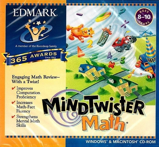 MindTwister Math (Ages 8-10) (CD, 1999) for Win/Mac - NEW CD in SLEEVE - Image 2 of 3